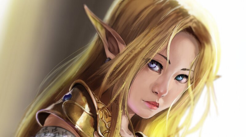 Elf Woman with Golden Hair — Blonde