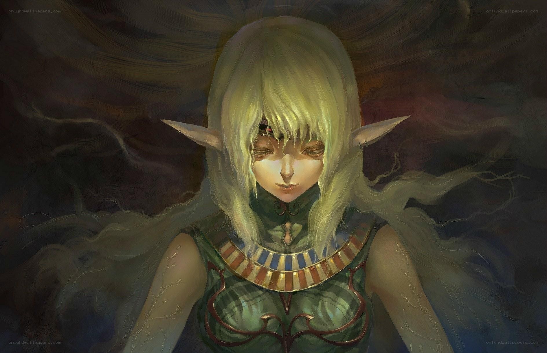 elf woman with golden hair