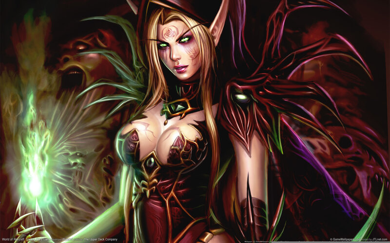 Elf Woman with Green Eyes — Black, Dramatic