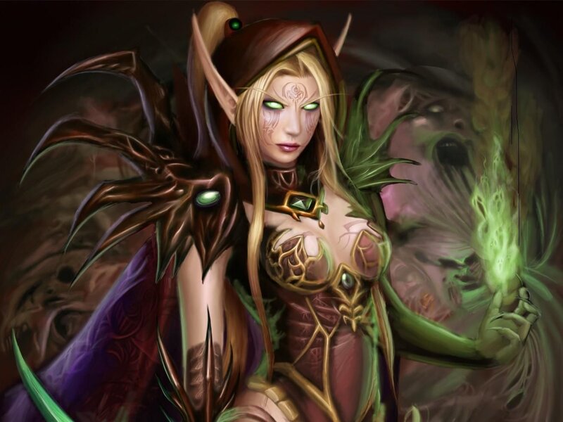 Elf Woman with Green Eyes — Dramatic
