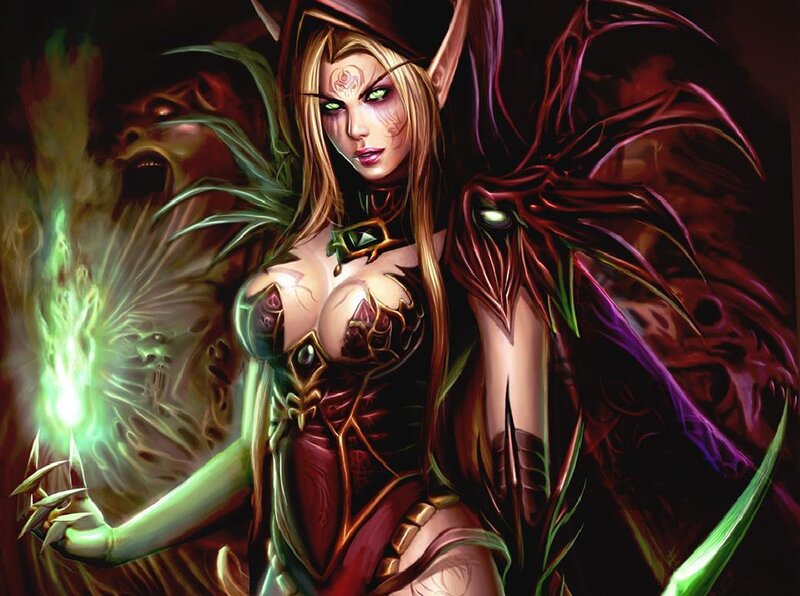 Elf Woman with Green Magic
