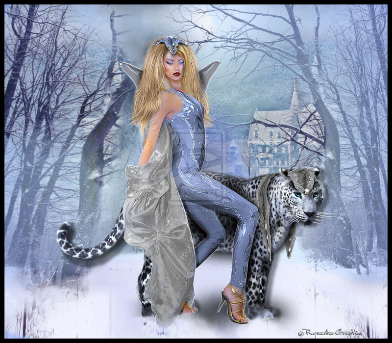 Elf Woman with Leopard