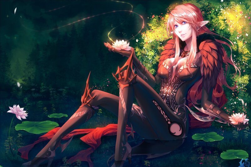 Elf Woman with Lotus