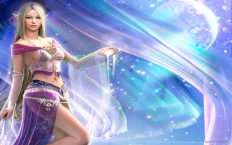 elf woman with magic