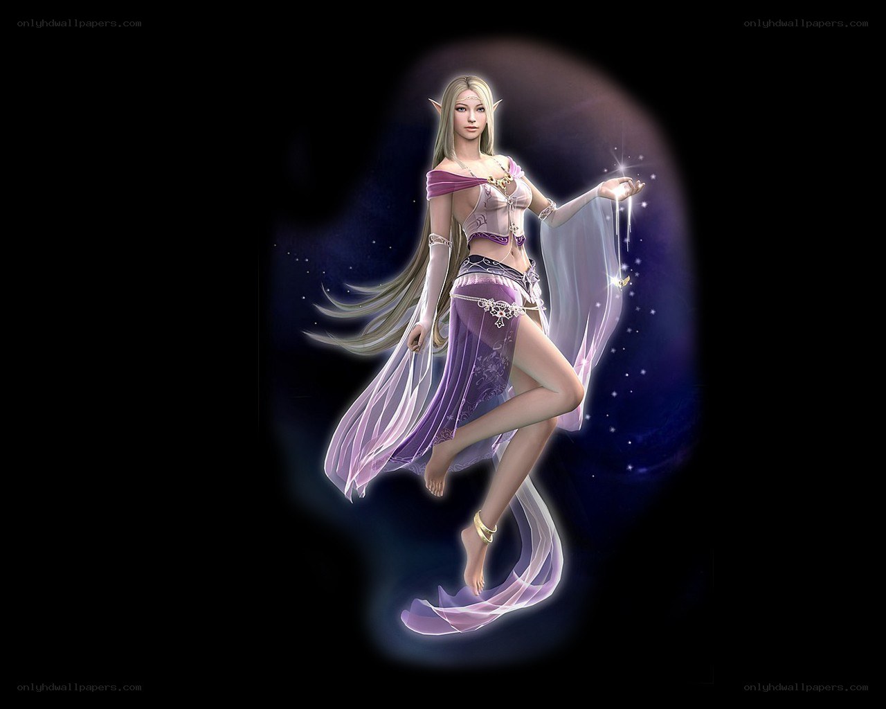 elf woman with magic
