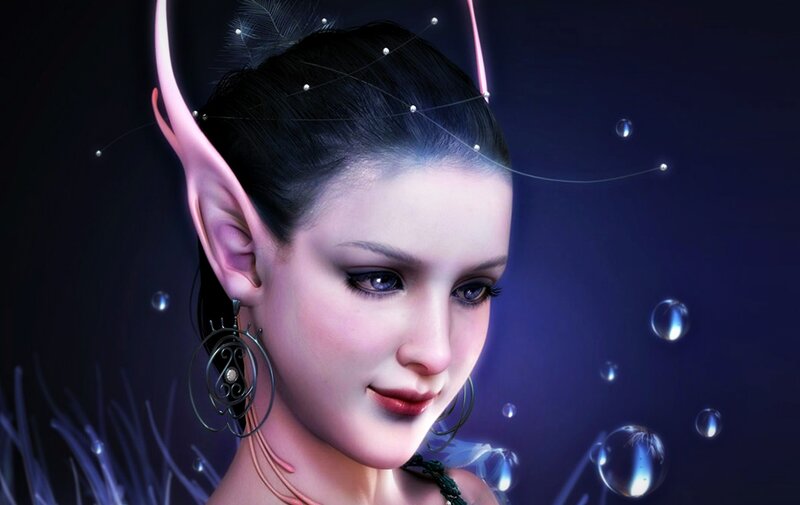 Elf Woman with Pointed Ears