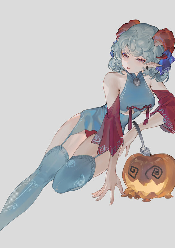 Elf Woman with Pumpkin