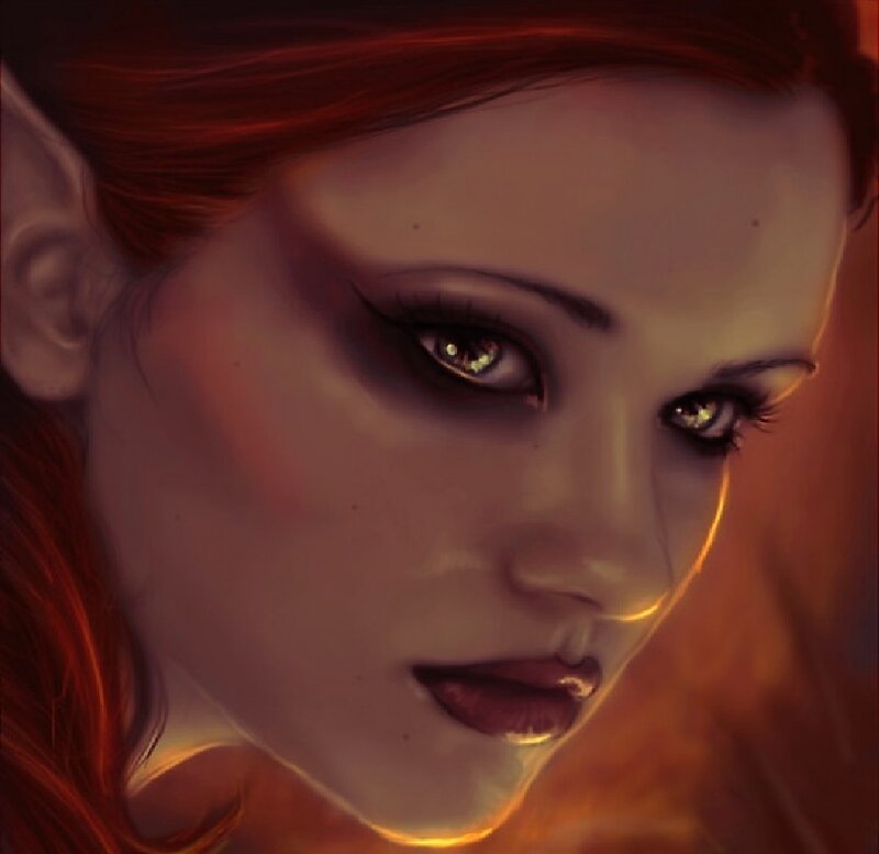 Elf Woman with Red Hair — Dramatic
