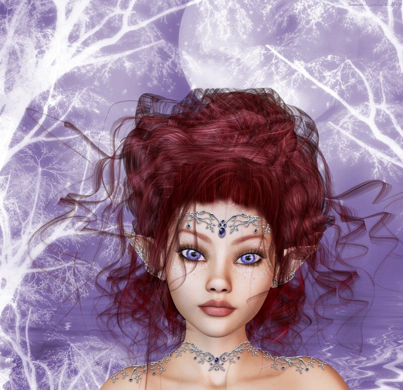 Elf Woman with Red Hair