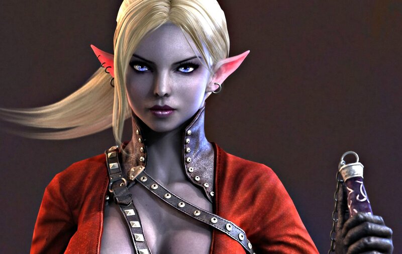 Elf Woman with Red Jacket