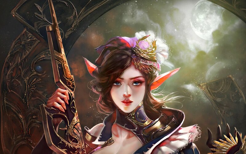 Elf Woman with Rifle