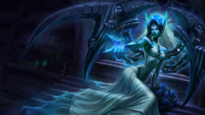 Elf Woman with Scythe — Blue