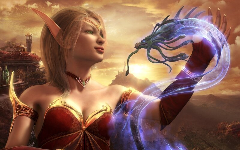 Elf Woman with Serpent