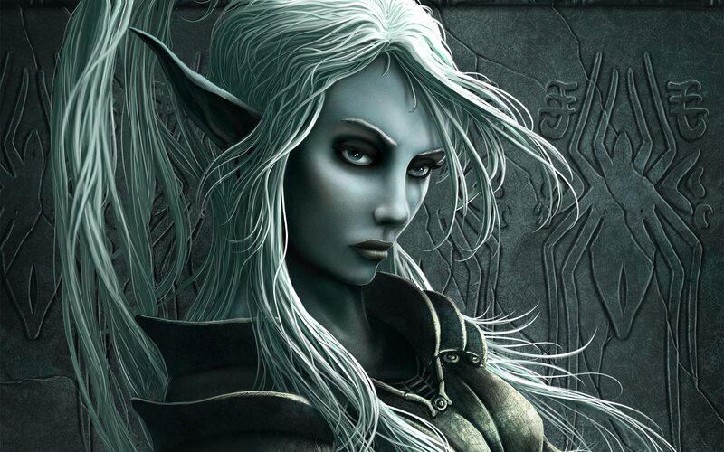 elf woman with silver hair