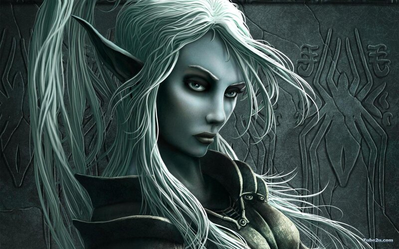 elf woman with silver hair
