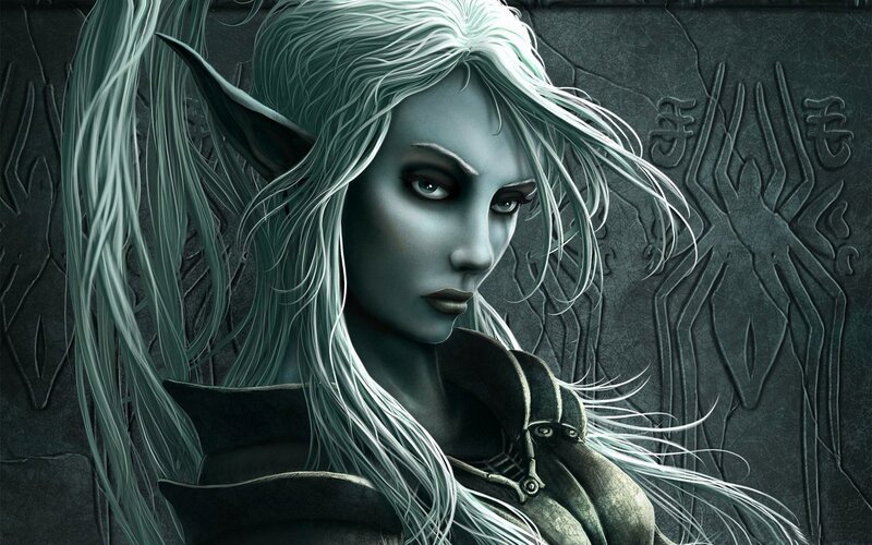 elf woman with silver hair