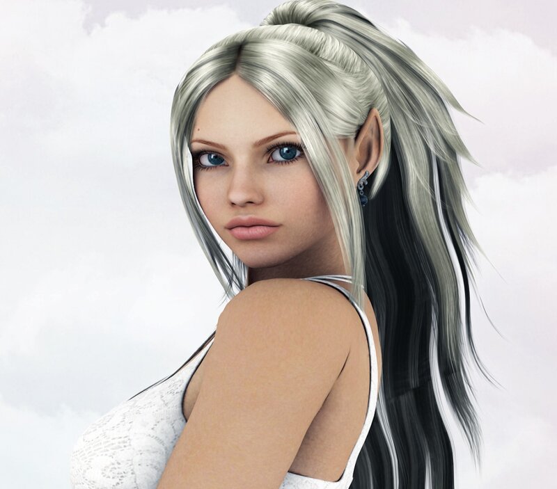 elf woman with silver hair