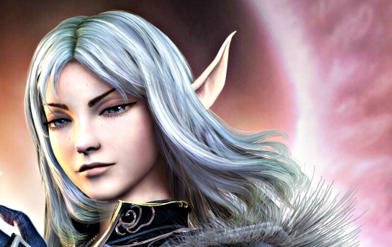 Elf Woman with Silver Hair — Dramatic