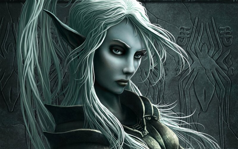 elf woman with silver hair