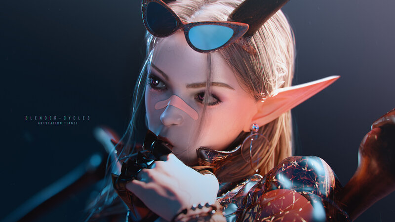 Elf Woman with Sunglasses