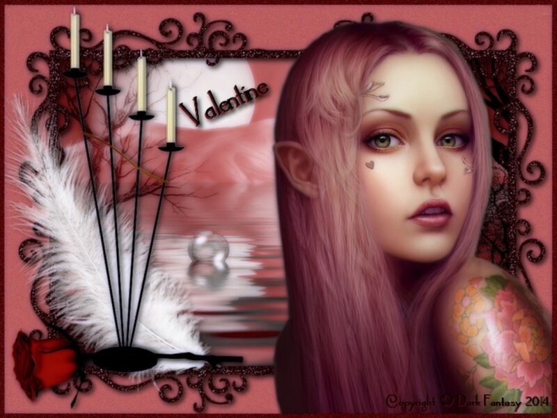 Elf Woman with Tattoos — Pink