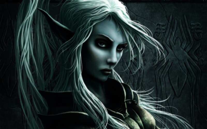 elf woman with white hair