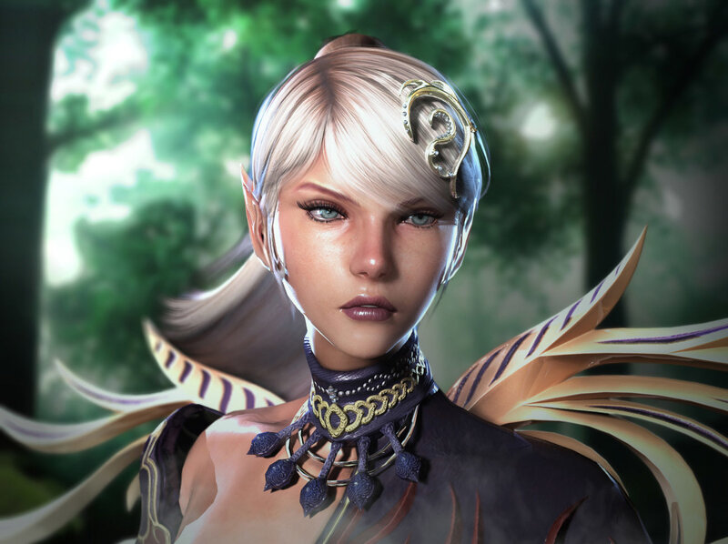 Elf Woman with Wings — Green, Serene