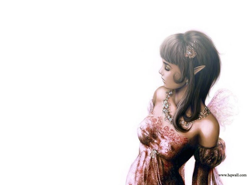 Elf Woman with Wings — Pink, Serene