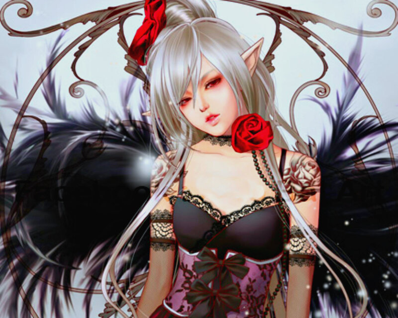 Elf Woman with Wings — Silver