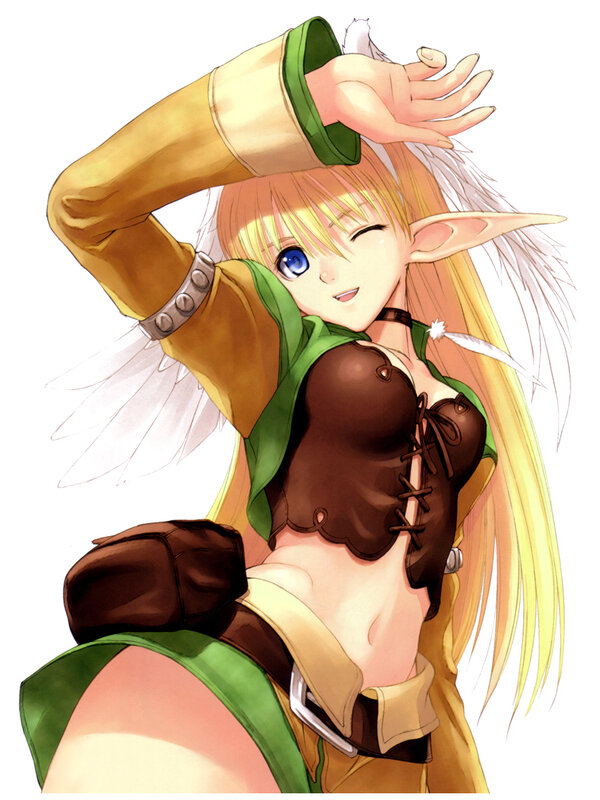 Elf Woman with Wings — Yellow
