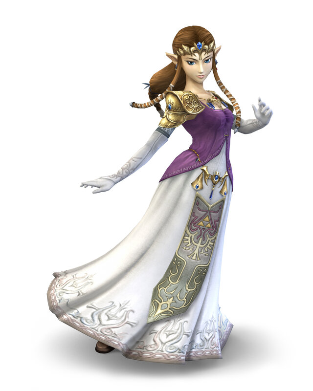 Elfin Woman in Gown — White