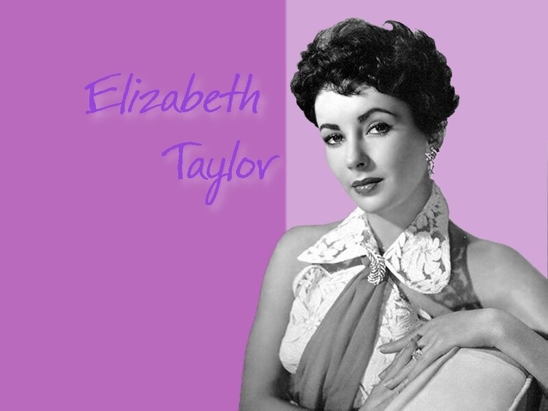Elizabeth Taylor Portrait — Purple