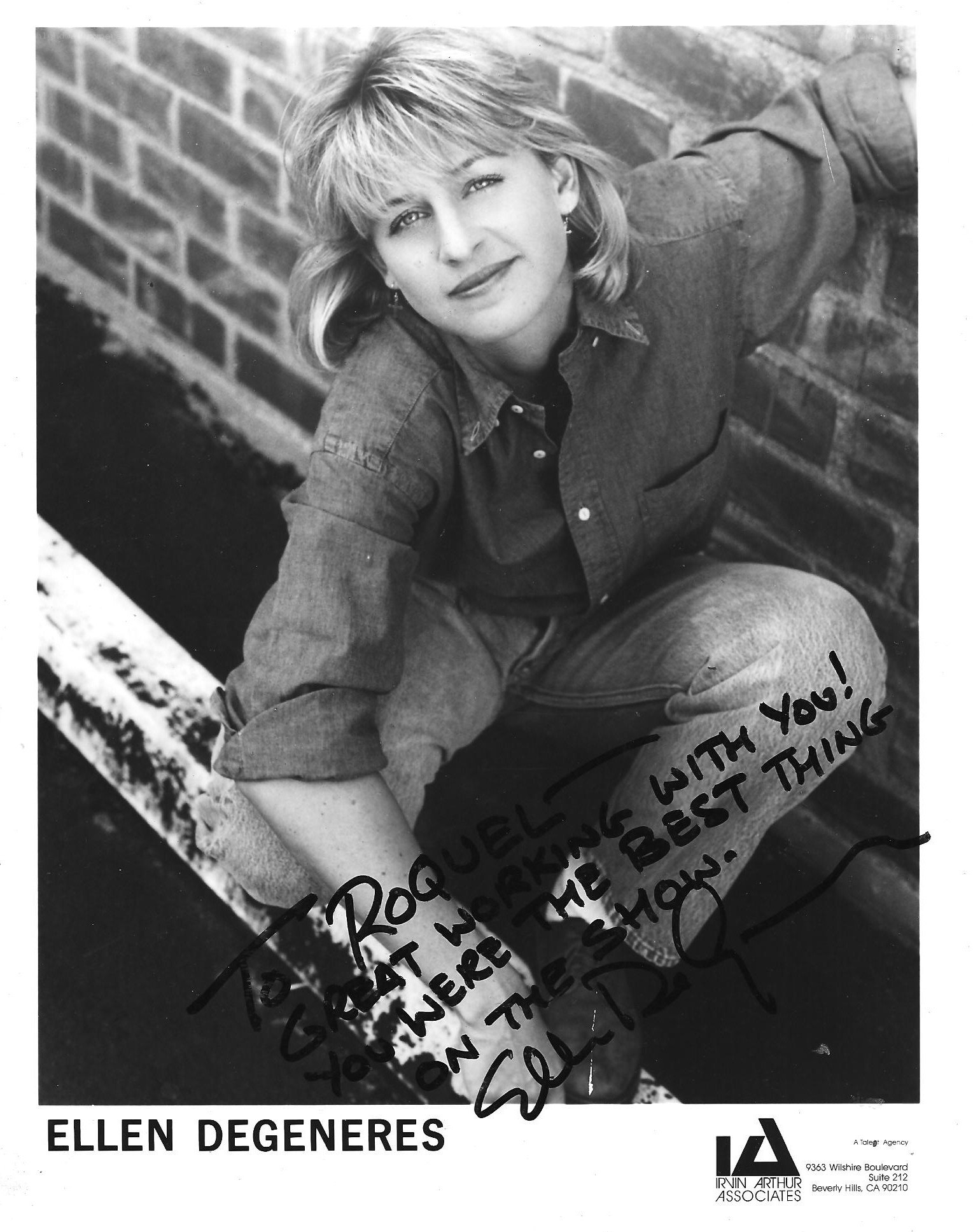 Ellen DeGeneres autographed photo