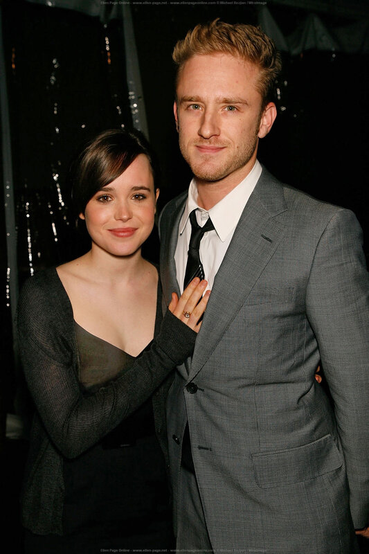 Ellen Page and a man at an event