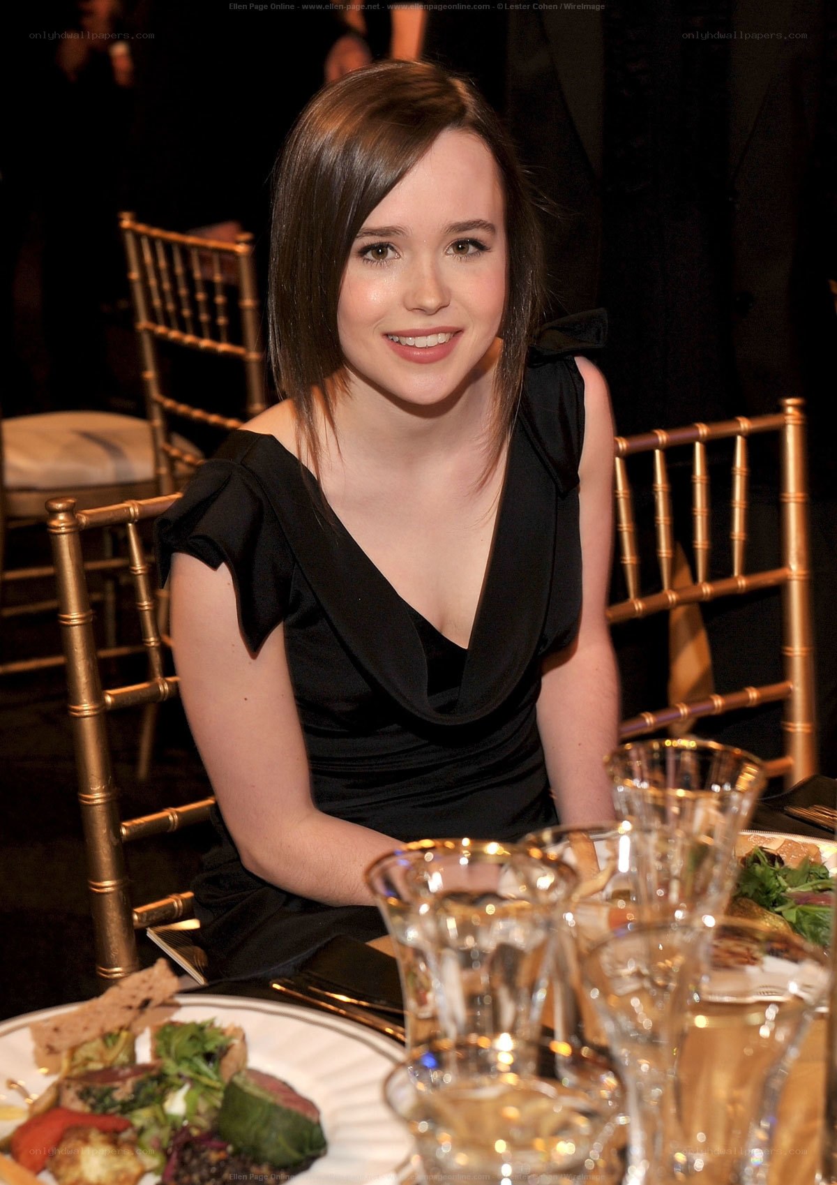 Ellen Page at a formal dinner