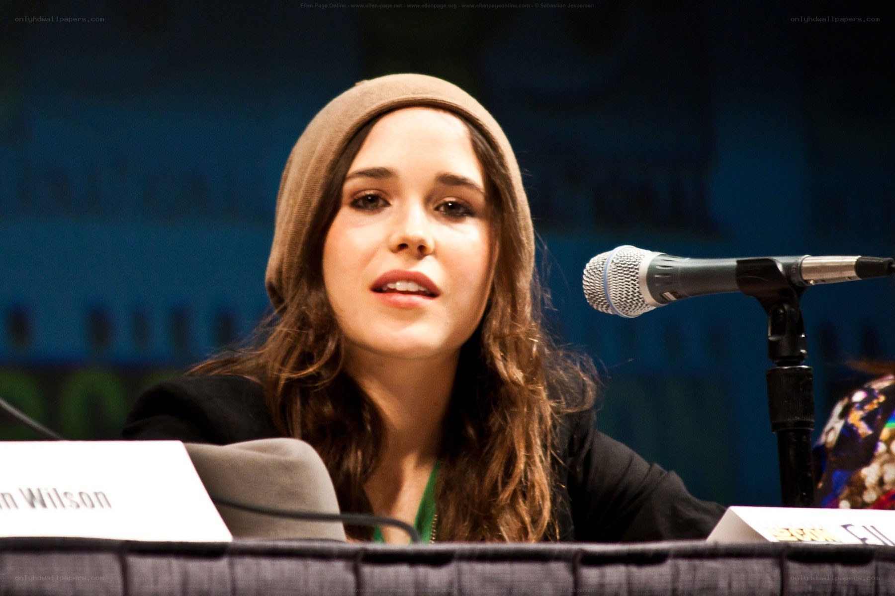 Ellen Page at a panel discussion