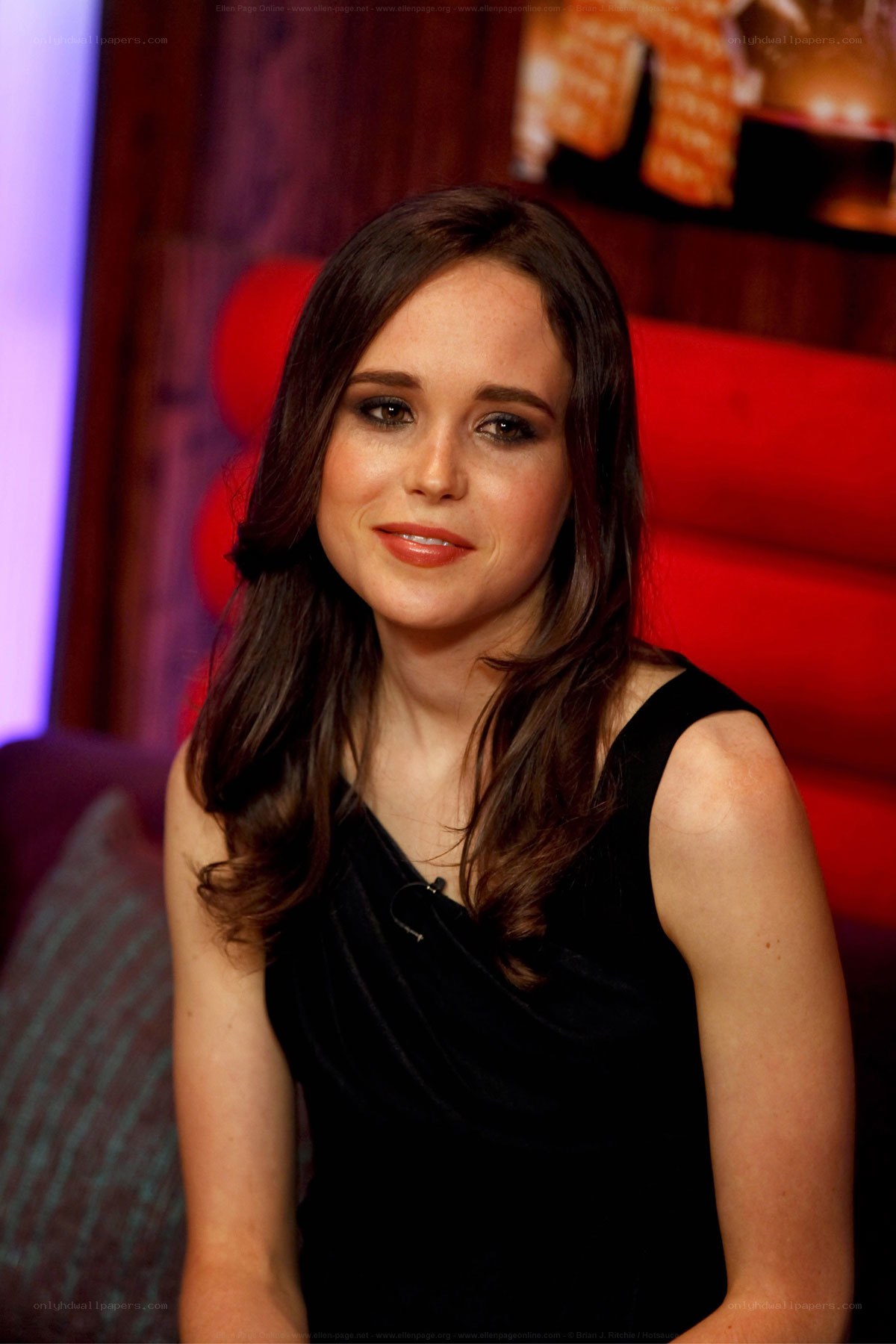 Ellen Page in a black dress
