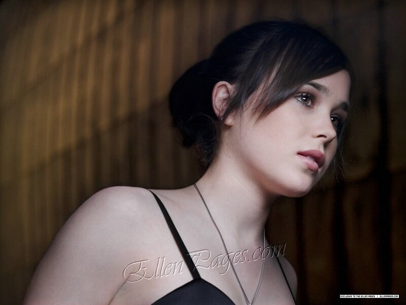 Ellen Page in a black top