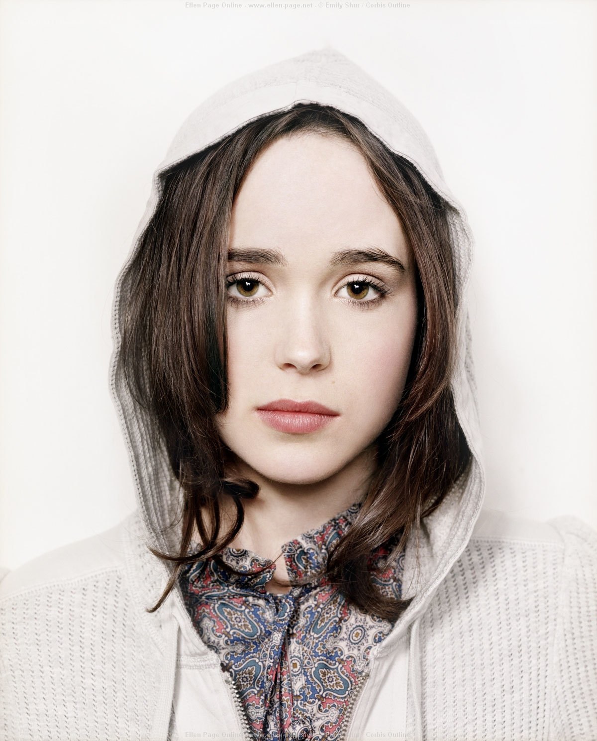 Ellen Page in a hoodie