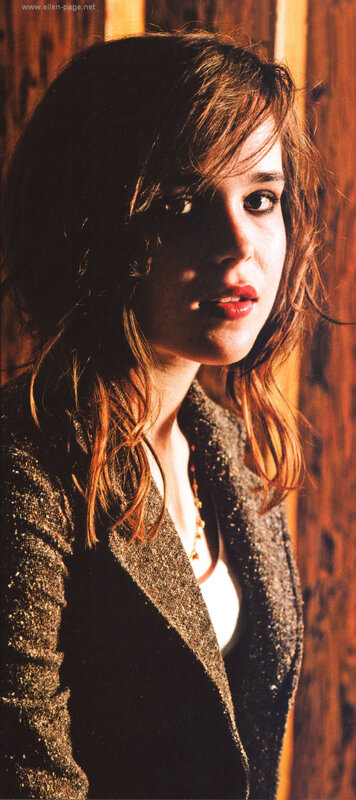 Ellen Page in a sparkly jacket