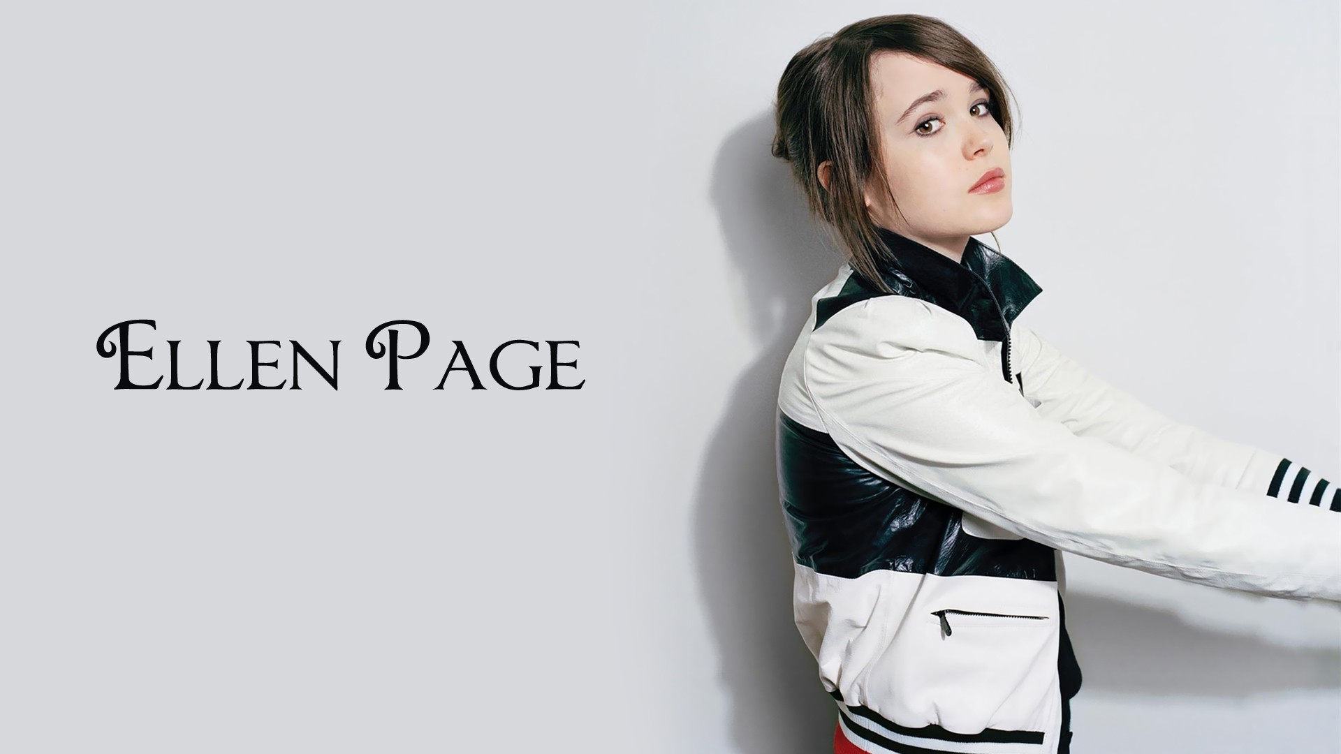 Ellen Page in a white jacket