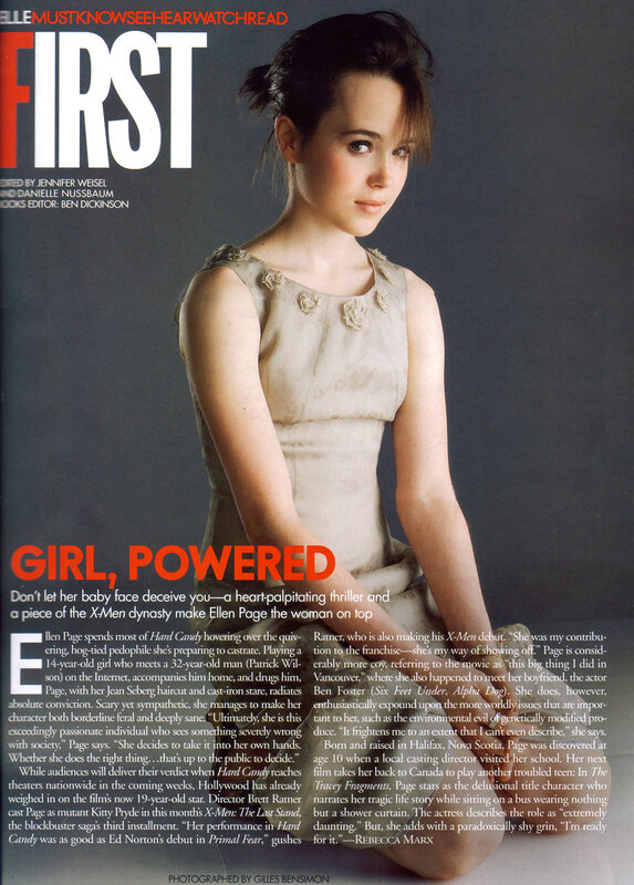 Ellen Page magazine cover