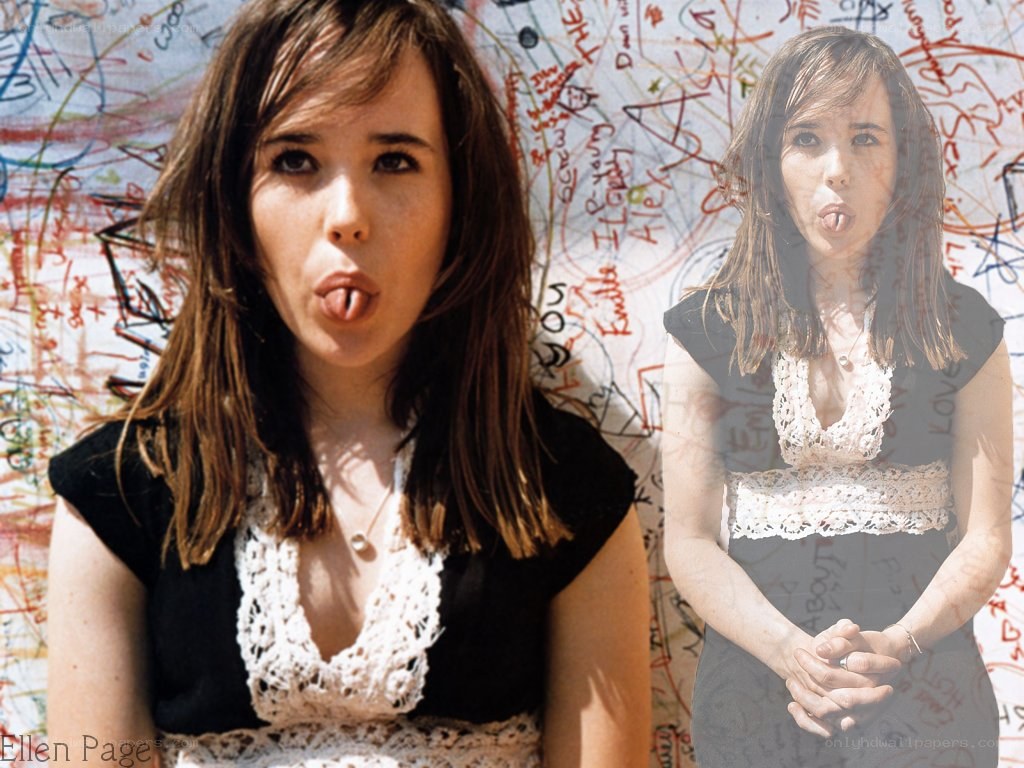 Ellen Page making a face