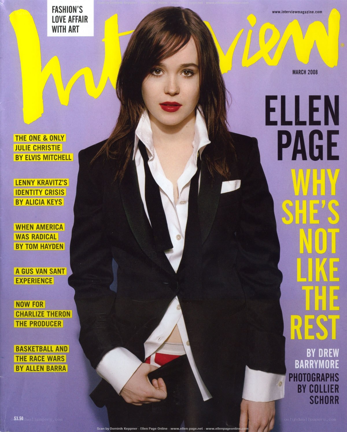 Ellen Page on magazine cover
