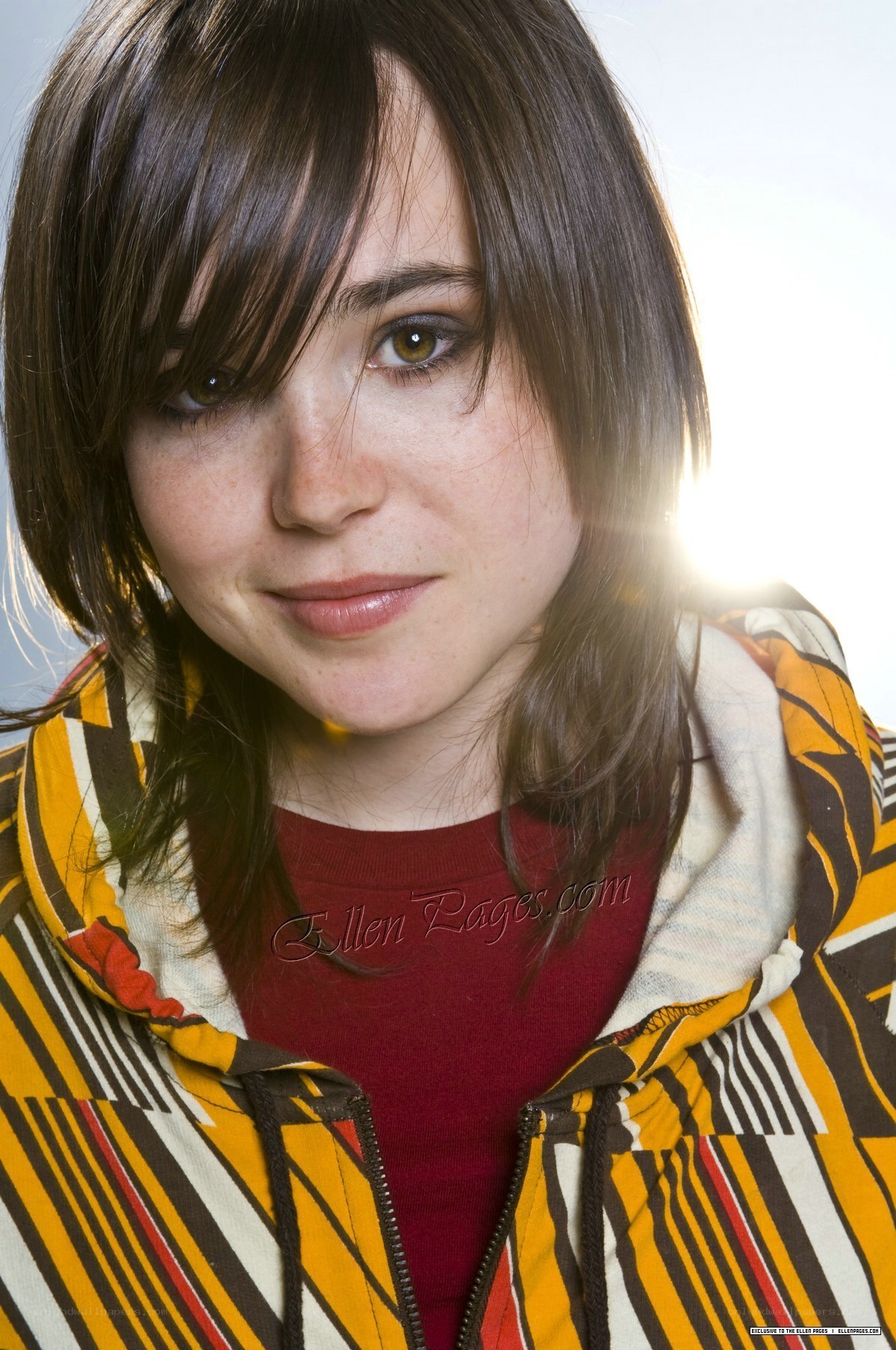 Ellen Page portrait with sunlight