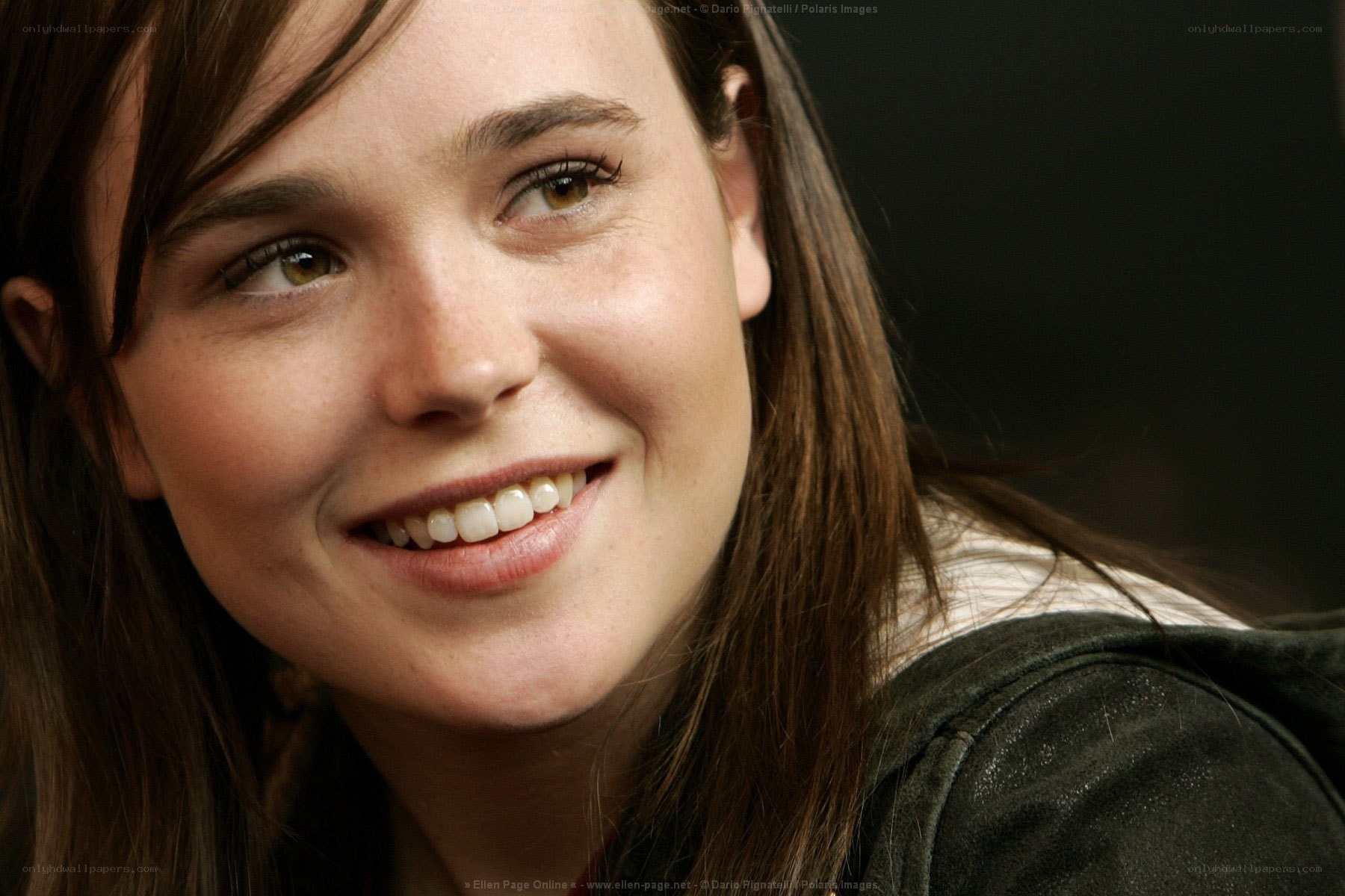Ellen Page smiling in close-up