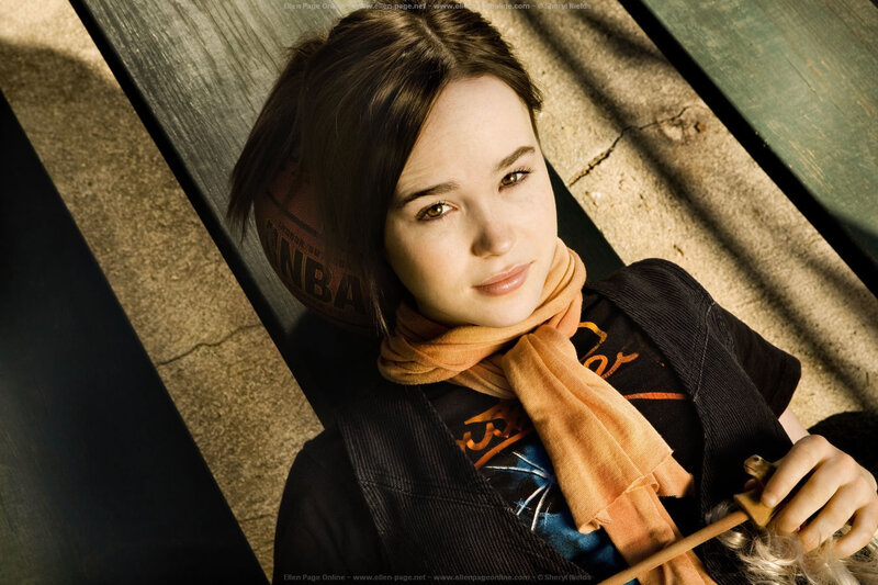 Ellen Page with basketball