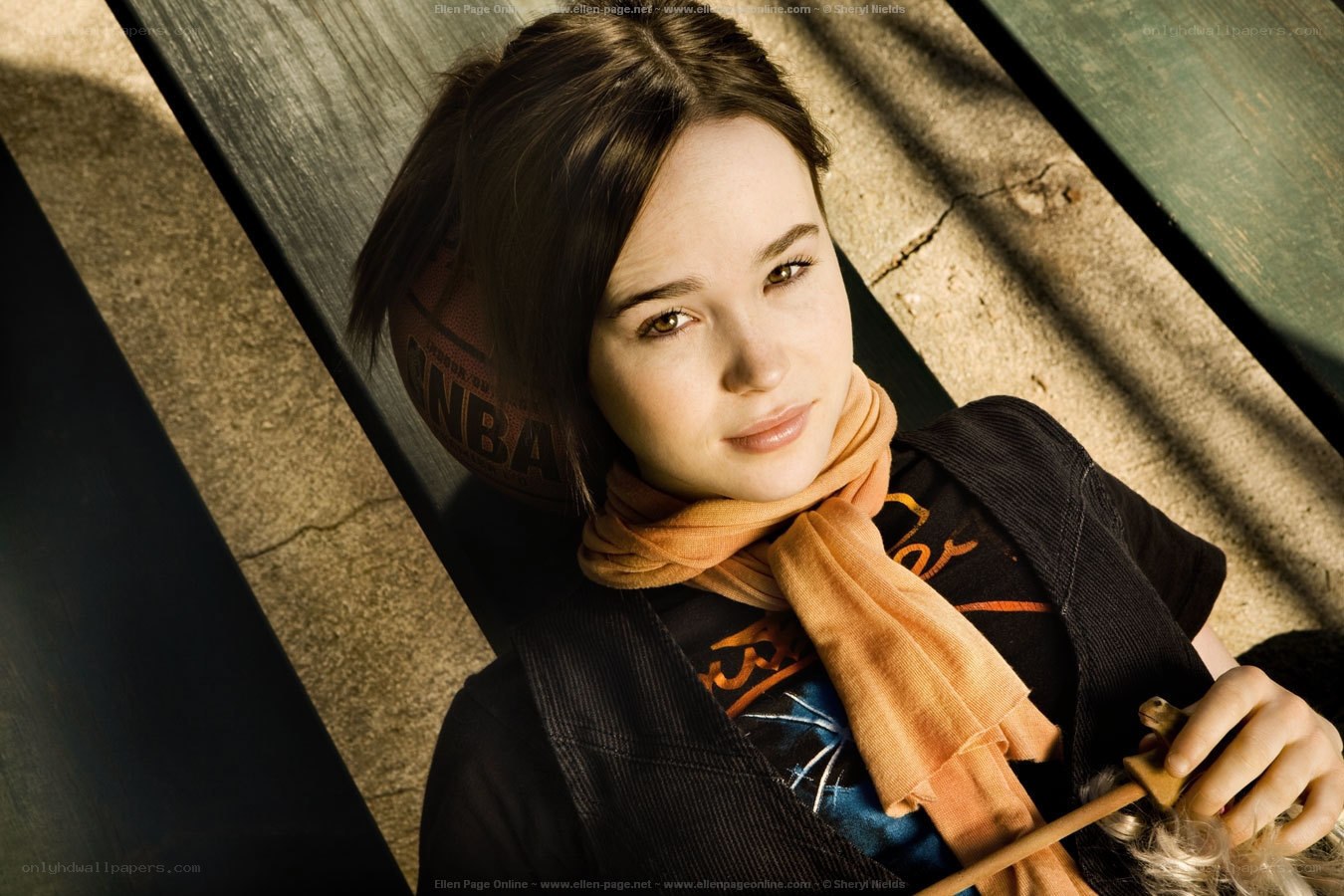 Ellen Page with basketball