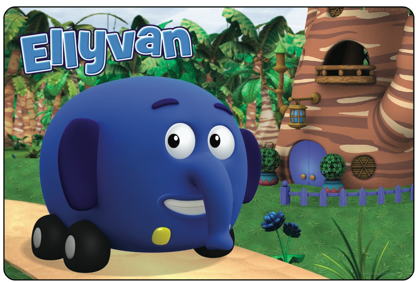 Ellyvan the blue elephant