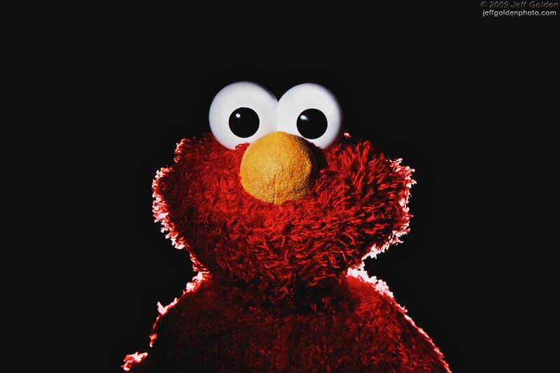 Elmo on black background